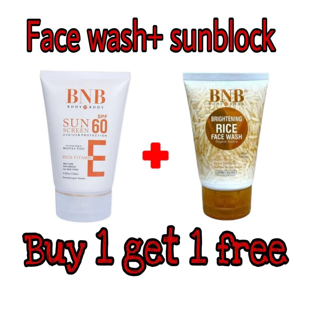 BNB Face Wash + Sunblock SPF 60 2in1 Eid Bundle