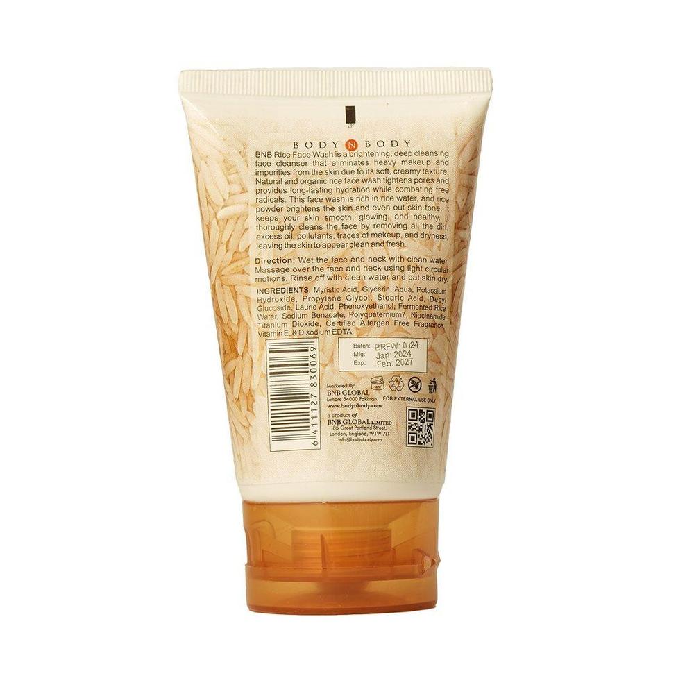 Brightening Rice Face Wash 120ml Organic Whitening